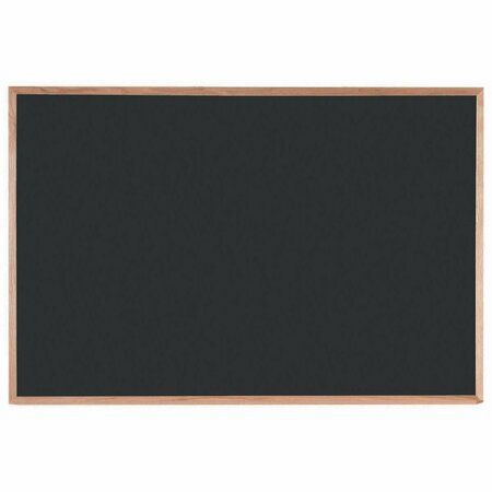 AARCO Composition Chalkboard Solid Oak Wood Frame 48"x72" Black OC4872B